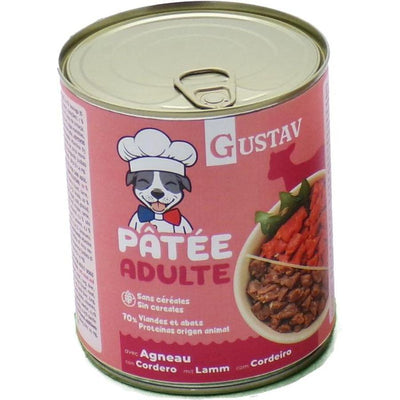 GUSTAV Pâtée Chien Adulte Agneau 800g