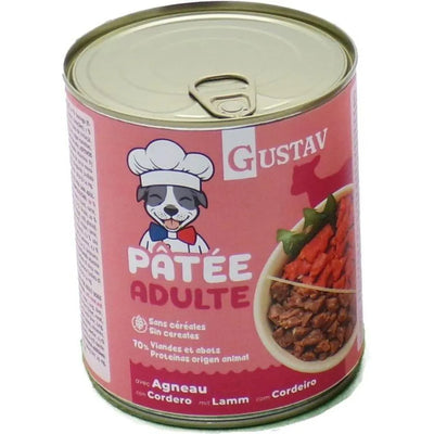 GUSTAV Pâtée Chien Adulte Agneau 800g
