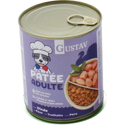 GUSTAV Pâtée Chien Adulte Dinde 800g