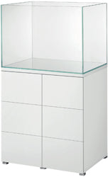 EHEIM Proxima Scape 175 Aquarium 175L 71x51x125cm 8mm Blanc Brillant avec Meuble