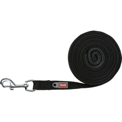 TRIXIE Laisse à pister coton M 5 m x 20 mm Noir