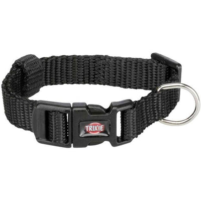 TRIXIE Premium Collier pour Chien Nylon Réglable Noir 25-40 cm x 1,5 cm