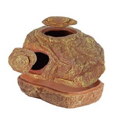 2 HOLES MULTI-FUNTION HIDE CAVE 15x12x10cm REPTIZOO