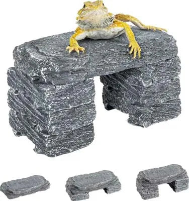 MULTI-FUNTION 7pc SLATE STONES 1pc 20x10x3cm / 6pc 7x10x3.2cm REPTIZOO