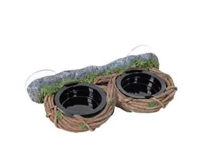 MANGEOIRE ventouses  DOUBLE lianes 17x10x4cm REPTIZOO