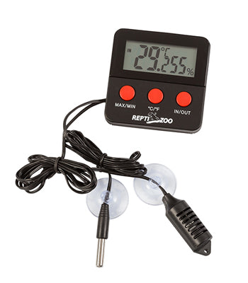 THERMOMETRE + HYGROMETRE DIGITAL AVEC SONDE REPTIZOO