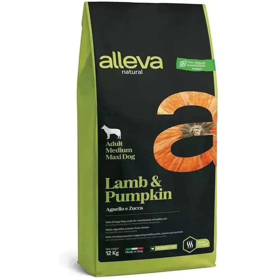 Alleva Natural Agneau & Potiron chien adulte medium/maxi