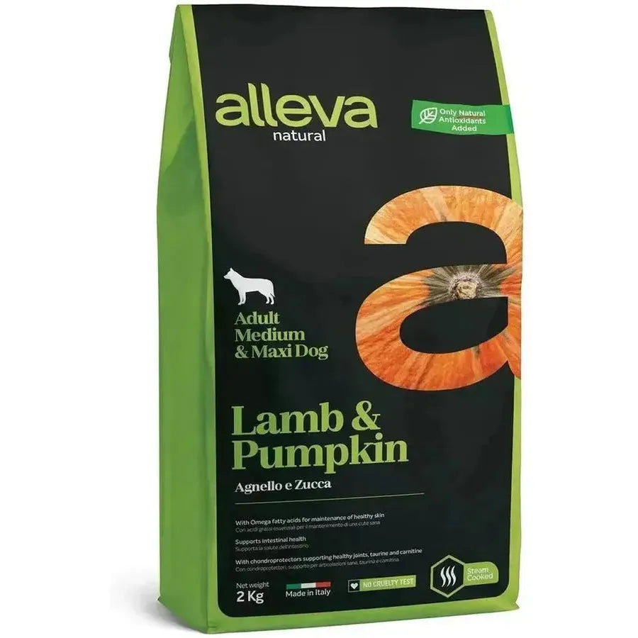 Alleva Natural Agneau & Potiron chien adulte medium/maxi