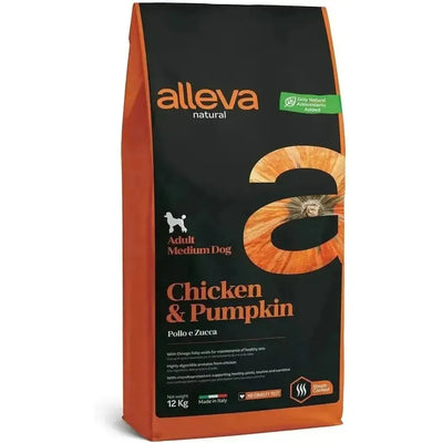 Alleva Natural Poulet & Potiron chien adulte medium
