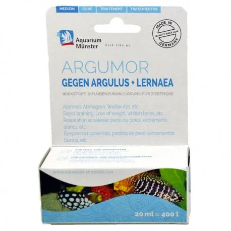 MUNSTER AQUARIUM Argumor 20ml (ED+EM) Traitement antiparasitaire pour poissons jusqu'à 400L