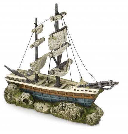 HOBBY-DOSHE AQUARISTIK Bateau Épave Décoration Aquarium 25 x 10 x 17 cm