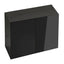 AQUAEL Meuble Glossy 80 Noir Portes Acrylique Finition Laquée Ultra Brillante Hauteur 75 cm