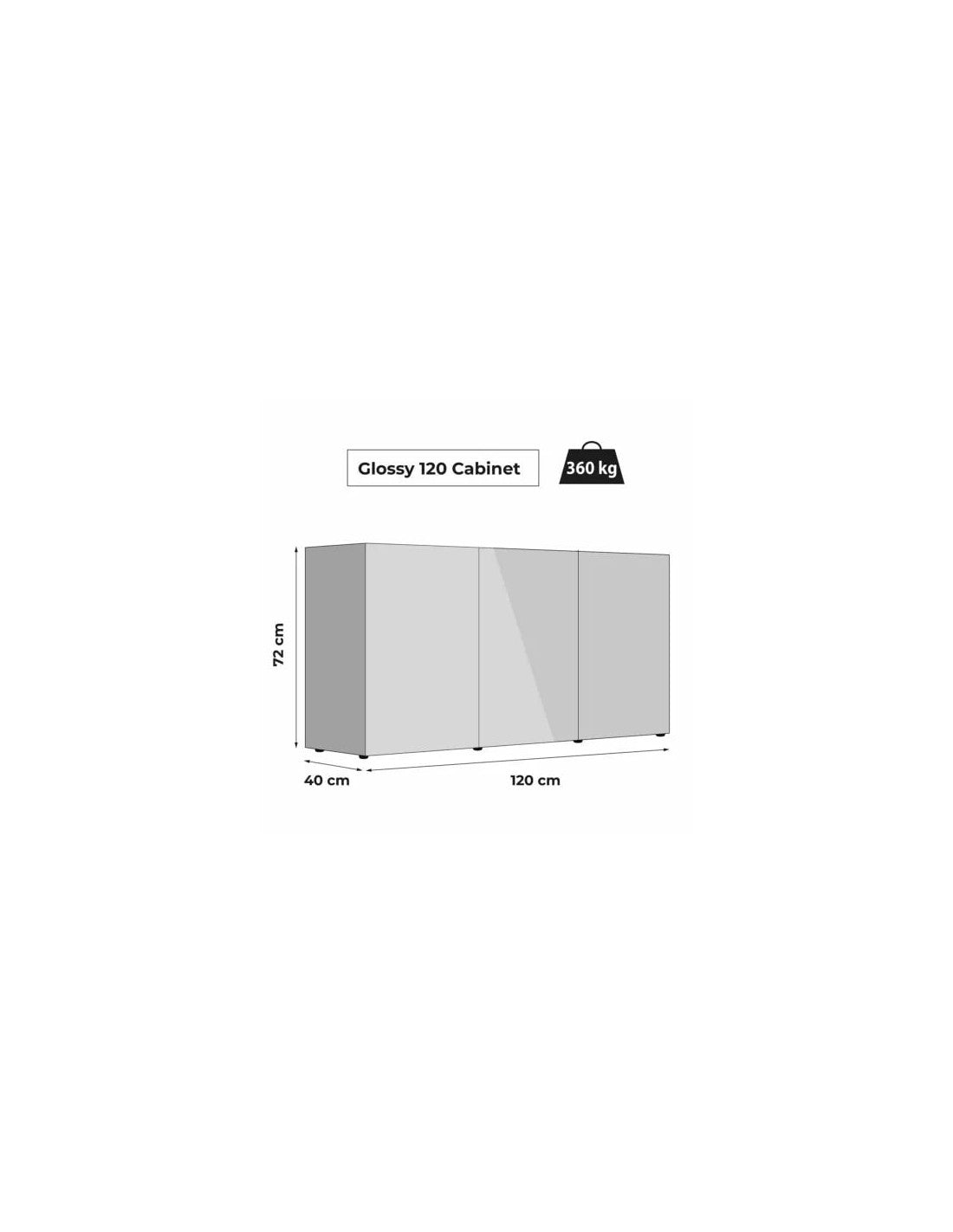 AQUAEL Meuble Glossy 120 Blanc Portes Acrylique pour Aquarium