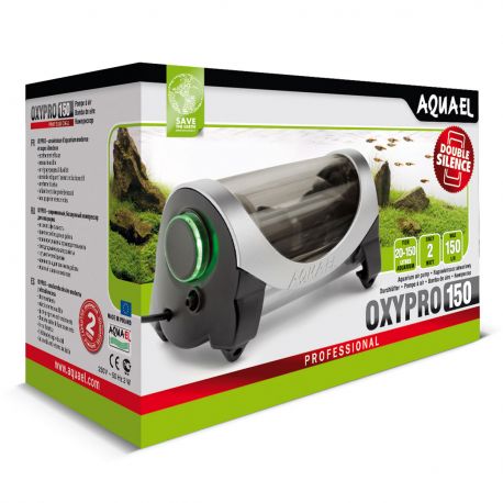 AQUAEL AERATEUR OXYPRO 150 Ultra Silencieux Aquarium jusqu'à 200L Débit 150L/h Réglable