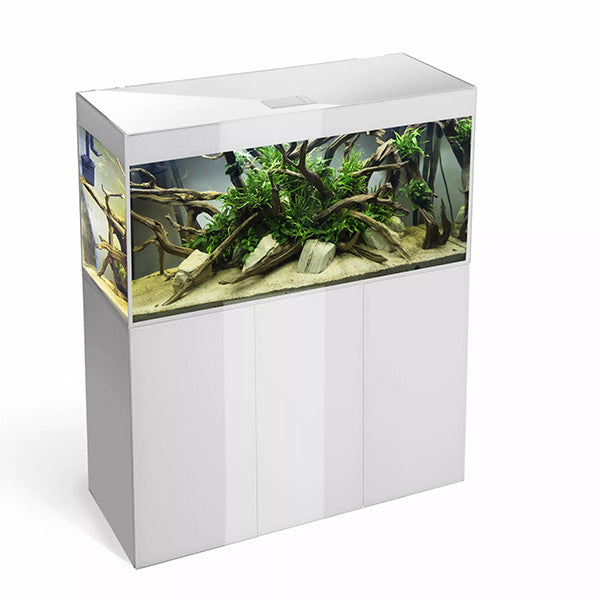 AQUAEL Meuble Glossy 120 Blanc Portes Acrylique pour Aquarium