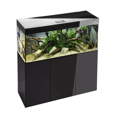 AQUAEL Meuble Glossy 120 Noir Portes Acrylique pour Aquarium