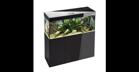 AQUAEL Meuble Glossy 120 Noir Portes Acrylique pour Aquarium