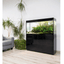 AQUAEL Meuble Glossy 150 Noir Portes Acrylique 150x50x72cm