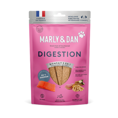 MARLY ET DAN Barres à mâcher Digestion Chien 80g