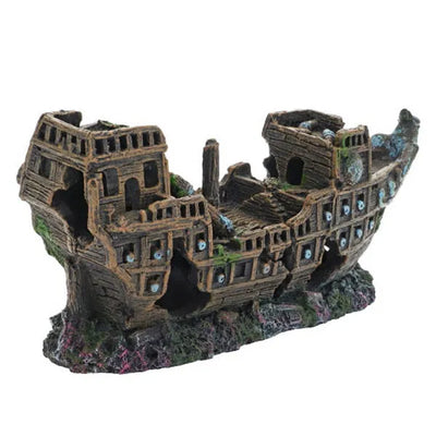 HOBBY-DOSHE AQUARISTIK Bateau Épave Décoration Aquarium 25 x 10 x 17 cm