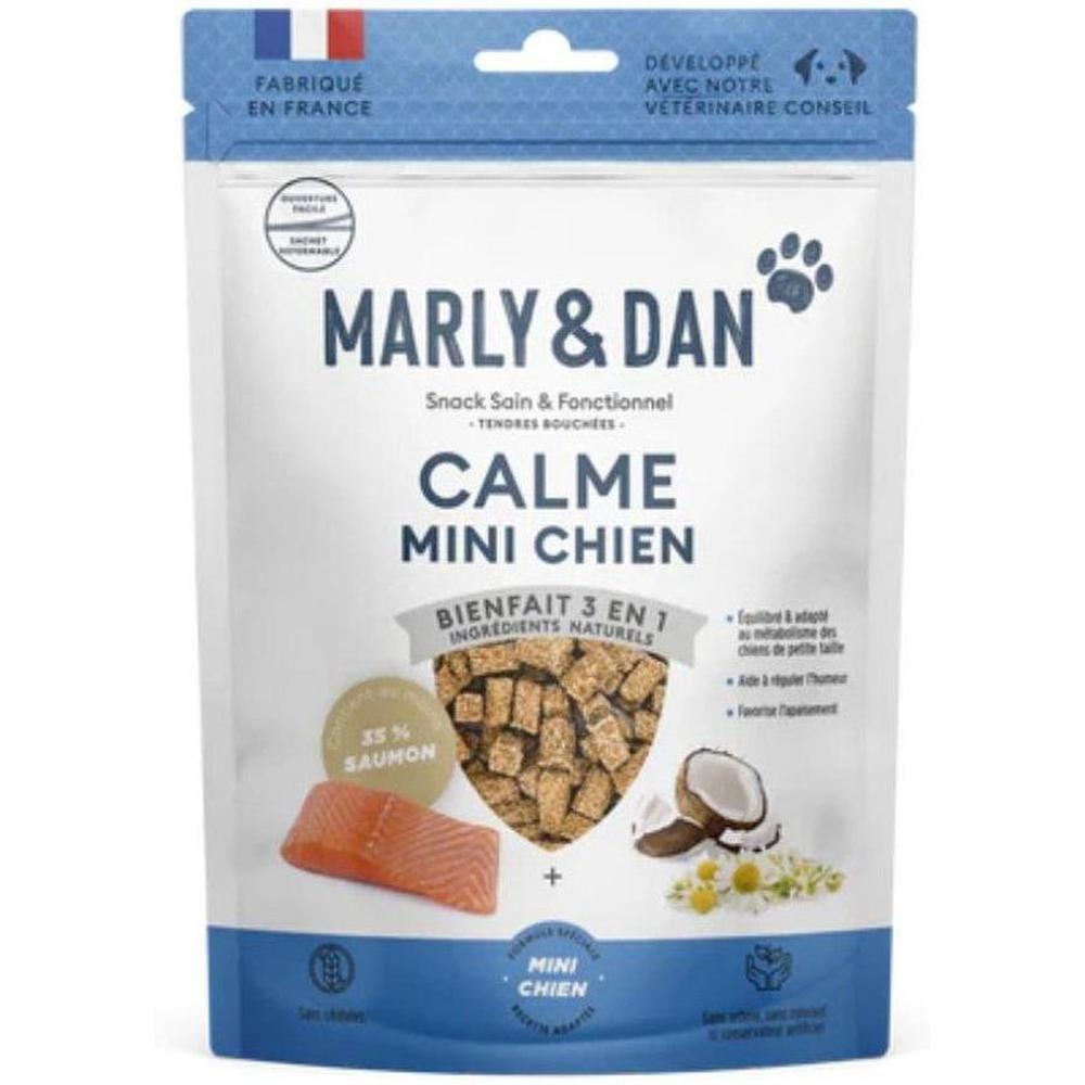 MARLY ET DAN Tendres bouchées Calme Mini Chien Saumon Camomille 100g