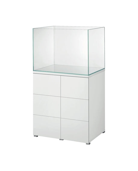 EHEIM Proxima Scape 175 Aquarium 175L 71x51x125cm 8mm Blanc Brillant avec Meuble