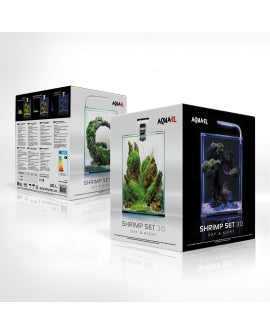 AQUAEL Aquarium Shrimp Set Smart Day & Night 10L Noir