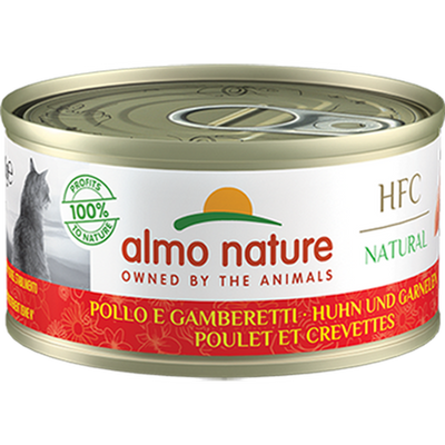ALMO NATURE HFC Natural Poulet et Crevettes Boîte 70g