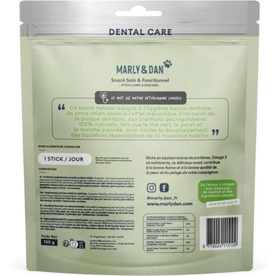 MARLY ET DAN Dental Care Petits Chiens 7 sticks Saumon 7 sticks
