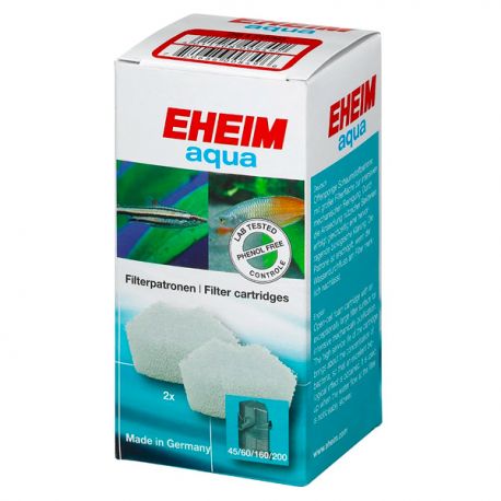 EHEIM Mousse Aquacompact 40/60 Lot de 2 mousses bleues + 3 mousses blanches pour filtre aquarium