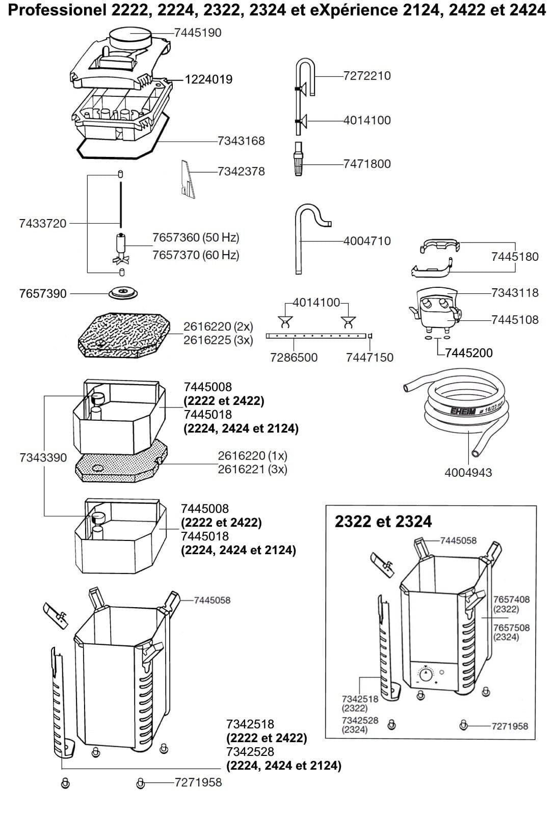 EHEIM Moteur complet pour filtre externe ecco 2232/2234 Pièce détachée d'origine Aquarium