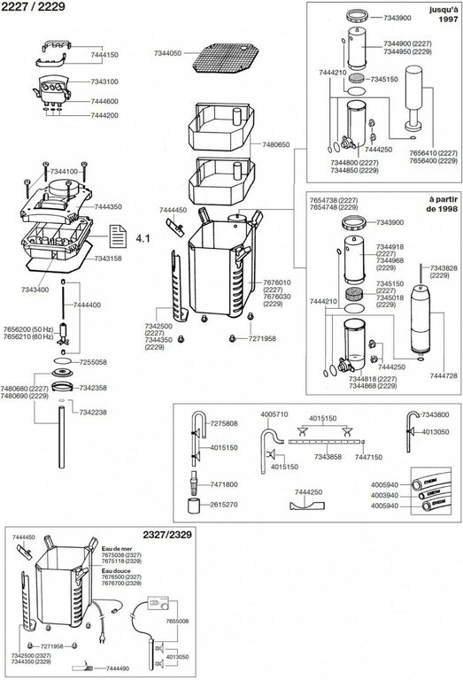 EHEIM Mousse de filtration pour crépine filtre externe modèles 2227/2229