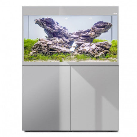 AQUAEL Meuble GLOSSY 100 Gris portes acrylique 100x40x72cm support 300kg