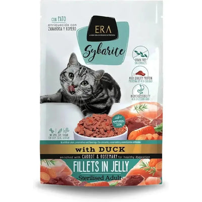 ERA SYBARITE STERILIZED ADULTE – CANARD ENRICHI AVEC CAROTTE ET ROMARIN 85g NOUVEAU