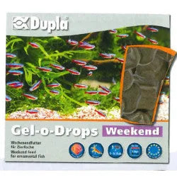 HOBBY-DOSHE AQUARISTIK Dupla Gel-o-Drops Weekend Nourriture en gel pour poissons tropicaux 12x2g