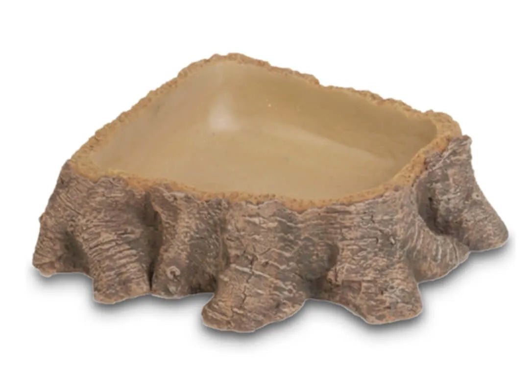 HOBBY-DOSHE AQUARISTIK Abreuvoir Bark 2 pour reptiles 14x14x5 cm marron en résine