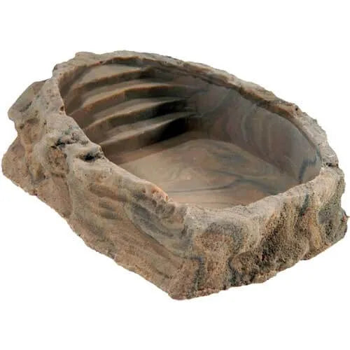 HOBBY-DOSHE AQUARISTIK Abreuvoir Bark 2 pour reptiles 14x14x5 cm marron en résine