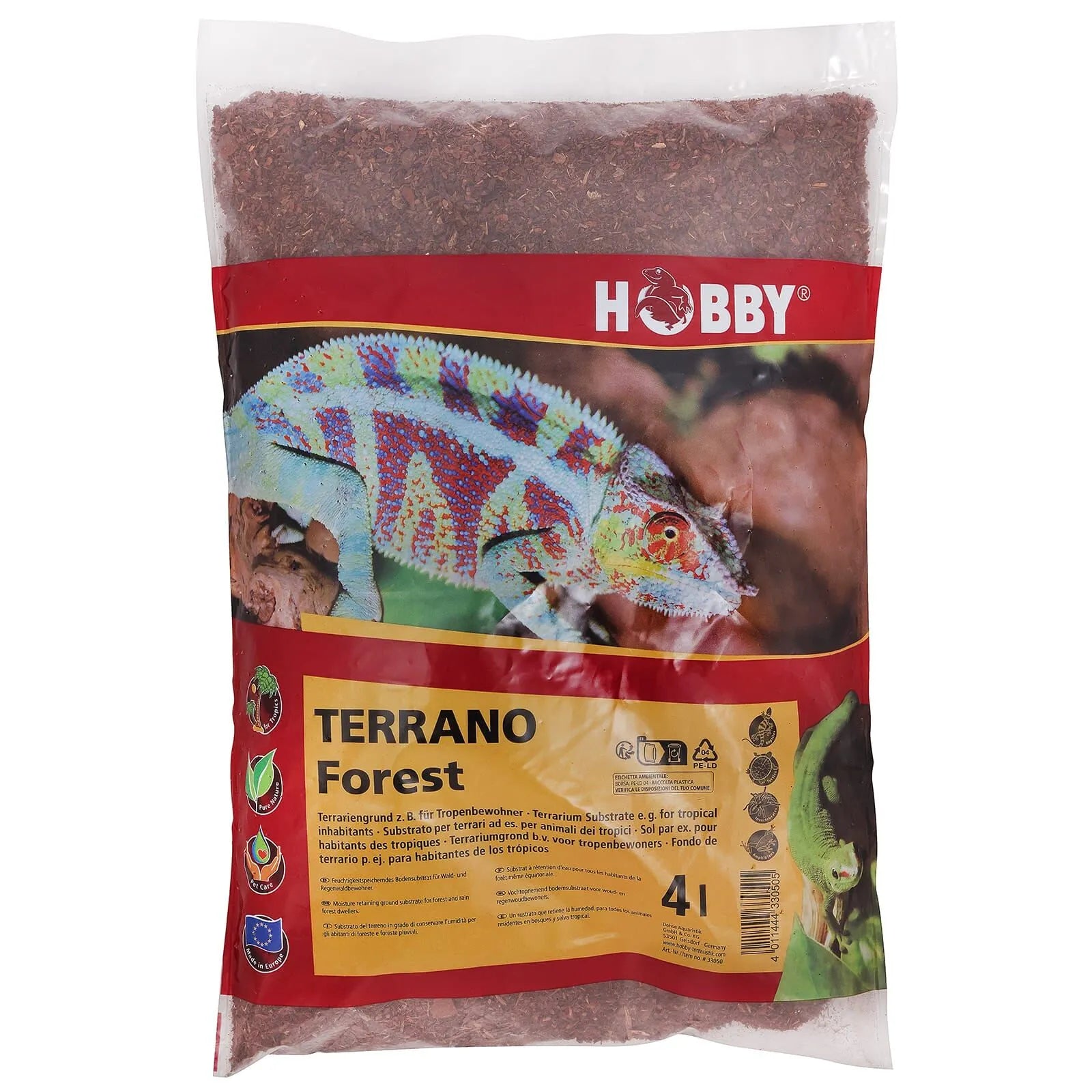 HOBBY-DOSHE AQUARISTIK Terrano Red Bark Substrat pour Terrarium 25L