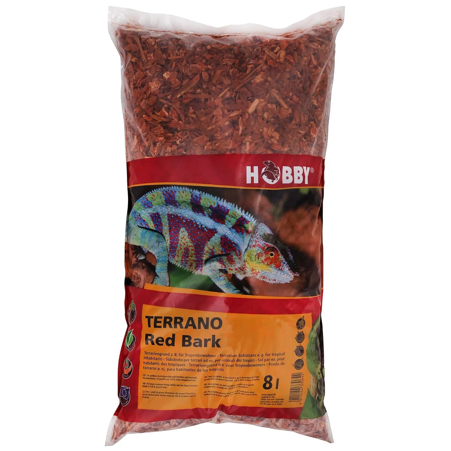 HOBBY-DOSHE AQUARISTIK Terrano Red Bark Substrat pour Terrarium 25L
