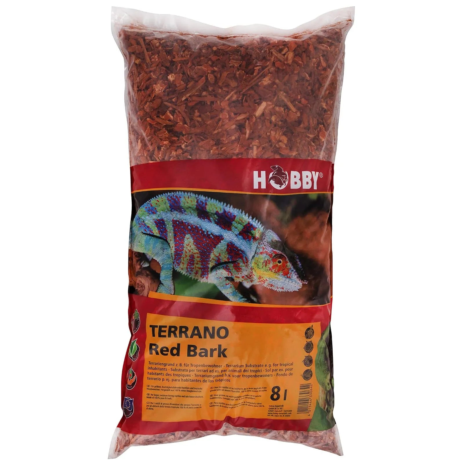 HOBBY-DOSHE AQUARISTIK Terrano Red Bark Substrat pour Terrarium 25L
