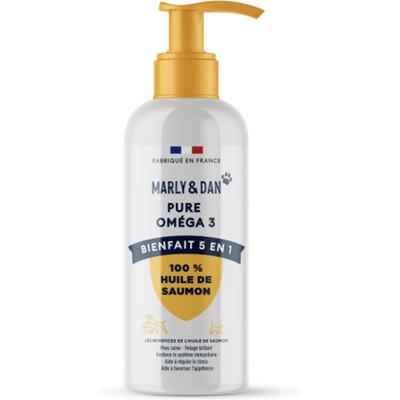 MARLY ET DAN Huile de saumon Pure Omega 3 250ml