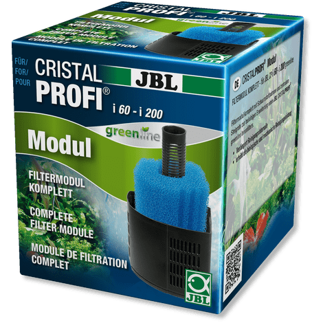JBL Filter Modul pour CristalProfi i Greenline Extension pour filtre interne aquarium 40-80L avec mousse filtrante compatible i60 i80 i100 i200