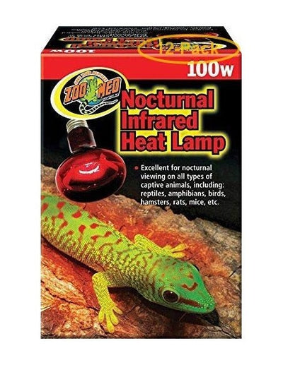 ZOOMED Lampe Nightlight Red 100W Ampoule chauffante rouge pour reptiles et petits animaux