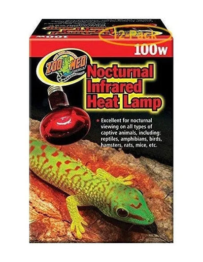 ZOOMED Lampe Nightlight Red 100W Ampoule chauffante rouge pour reptiles et petits animaux