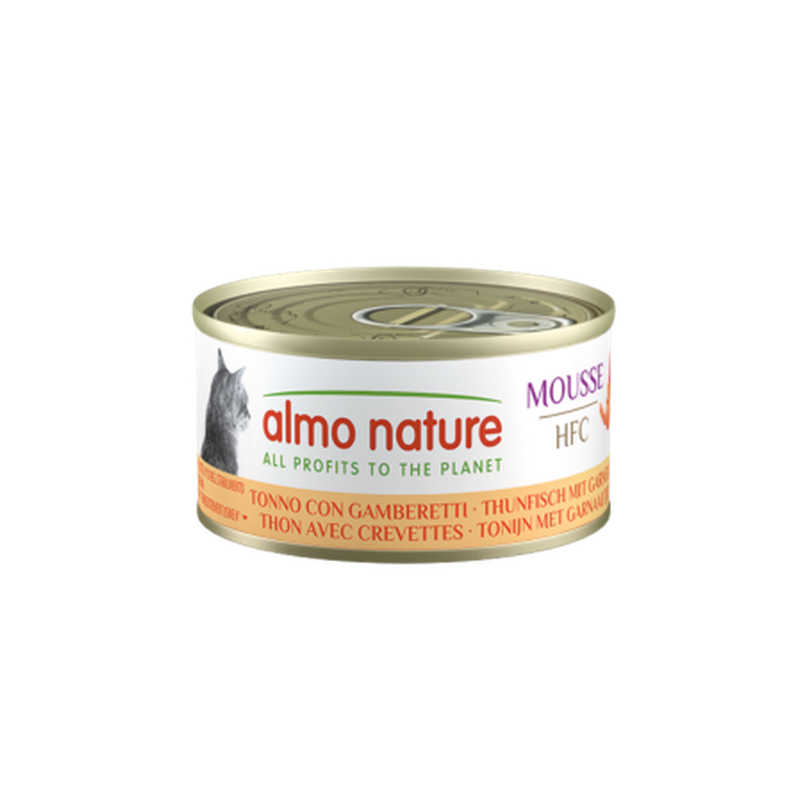 ALMO NATURE HFC Mousse Thon avec Crevettes 70g