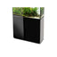 AQUAEL Meuble Glossy 80 Noir Portes Acrylique Finition Laquée Ultra Brillante Hauteur 75 cm