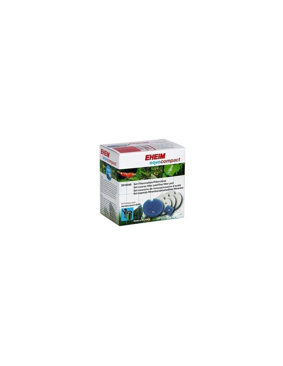 EHEIM Mousse Aquacompact 40/60 Lot de 2 mousses bleues + 3 mousses blanches pour filtre aquarium