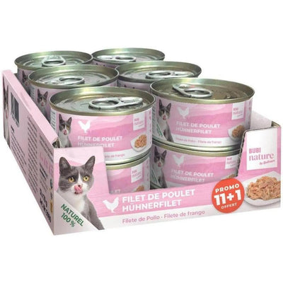 Pack Bubi Nature 11+1, filet de poulet, 70g