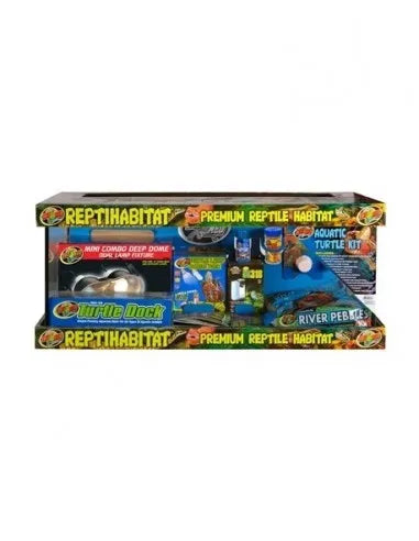 ZOOMED ReptiHabitat Kit Tortues Aquatiques 76x30x30cm avec Éclairage UVB et Filtre Submersible