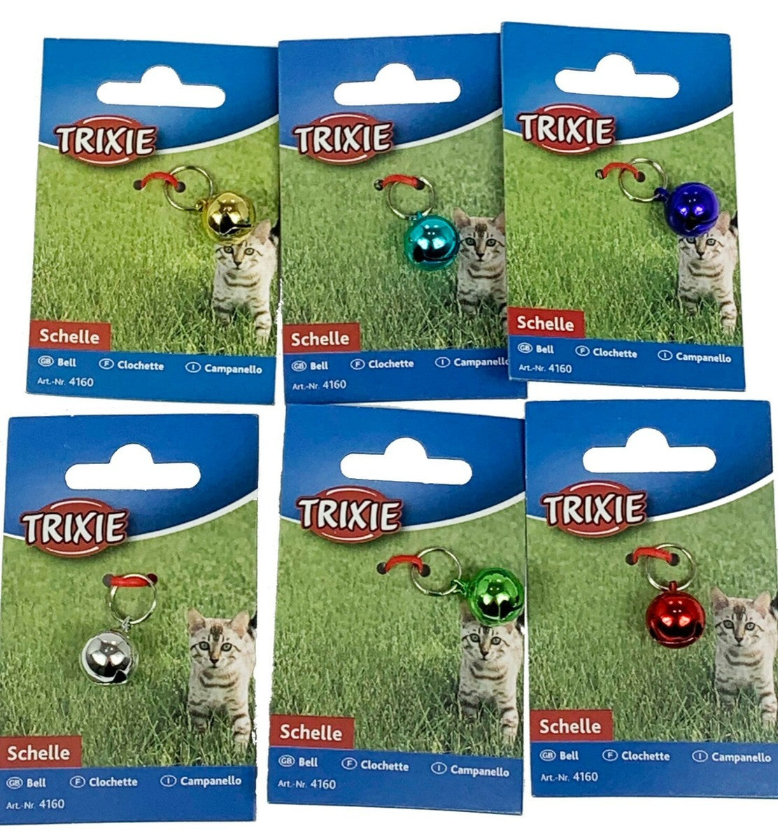 TRIXIE Clochette en métal pour chat avec anneau de fixation Coloris assortis